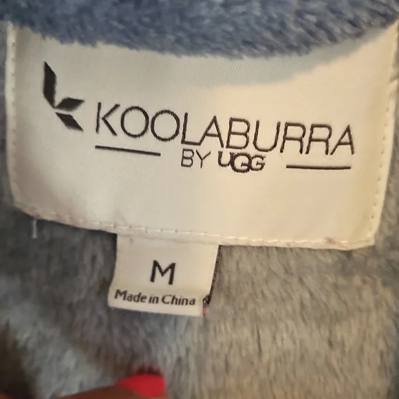 Koolaburra Plush Shawl-Collar Robe in Blue - Picture 2 of 5